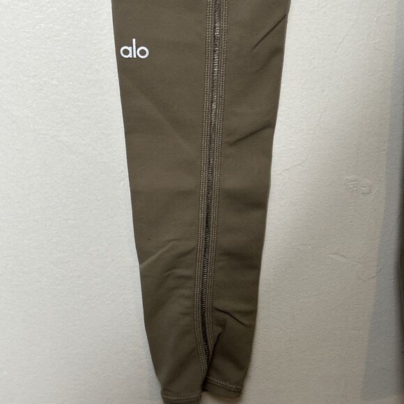 ALO Yoga High Waist Full Length Leggings Mesh line in back 22" waist brown - Picture 2 of 7